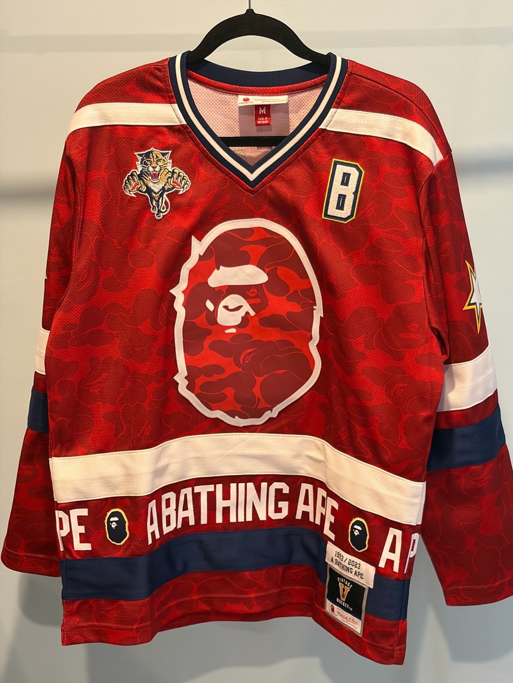Limited-edition NHL Florida Panthers Mitchell & Ness x BAPE Hockey Jersey